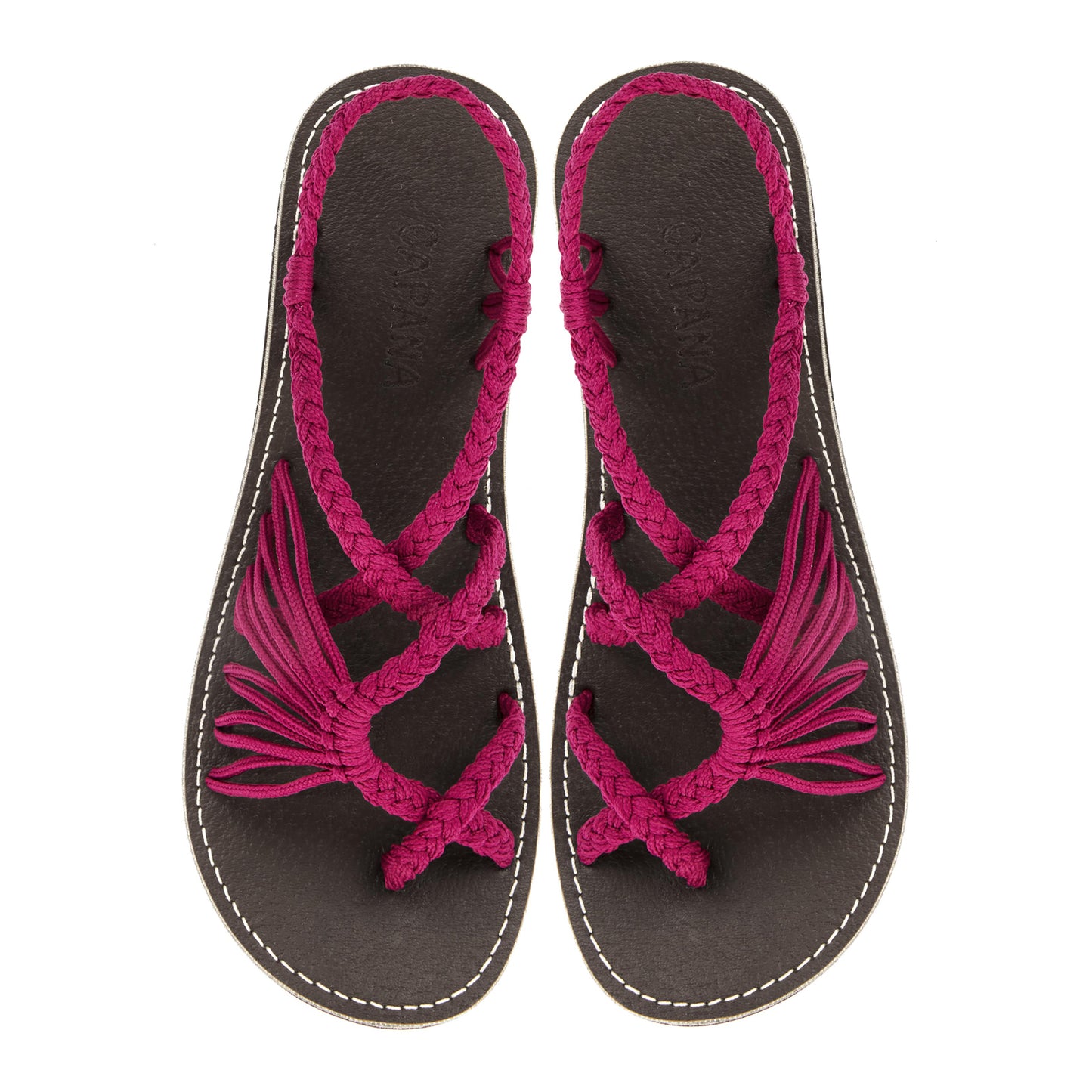 Violet Purple  Hand-Woven Criss Cross Rope Sandals