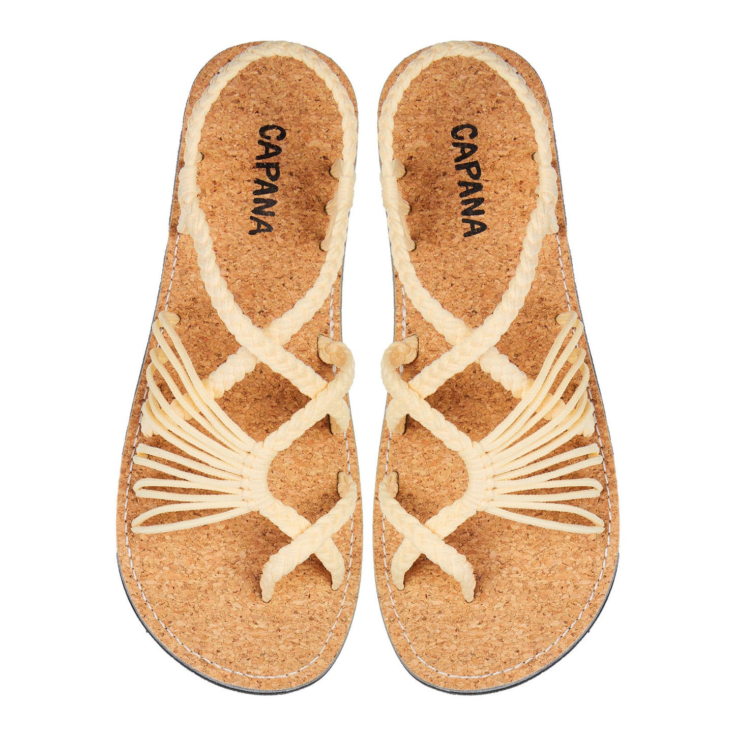 Handwoven Women's Flat Sandals Egg shell - Strappy Sandals for Women, Boho Sandals, Walking Sandals Women, Rope Sandals, Beach Sandals for Women, Water Sandals, Braided Flat Sandals for Women
