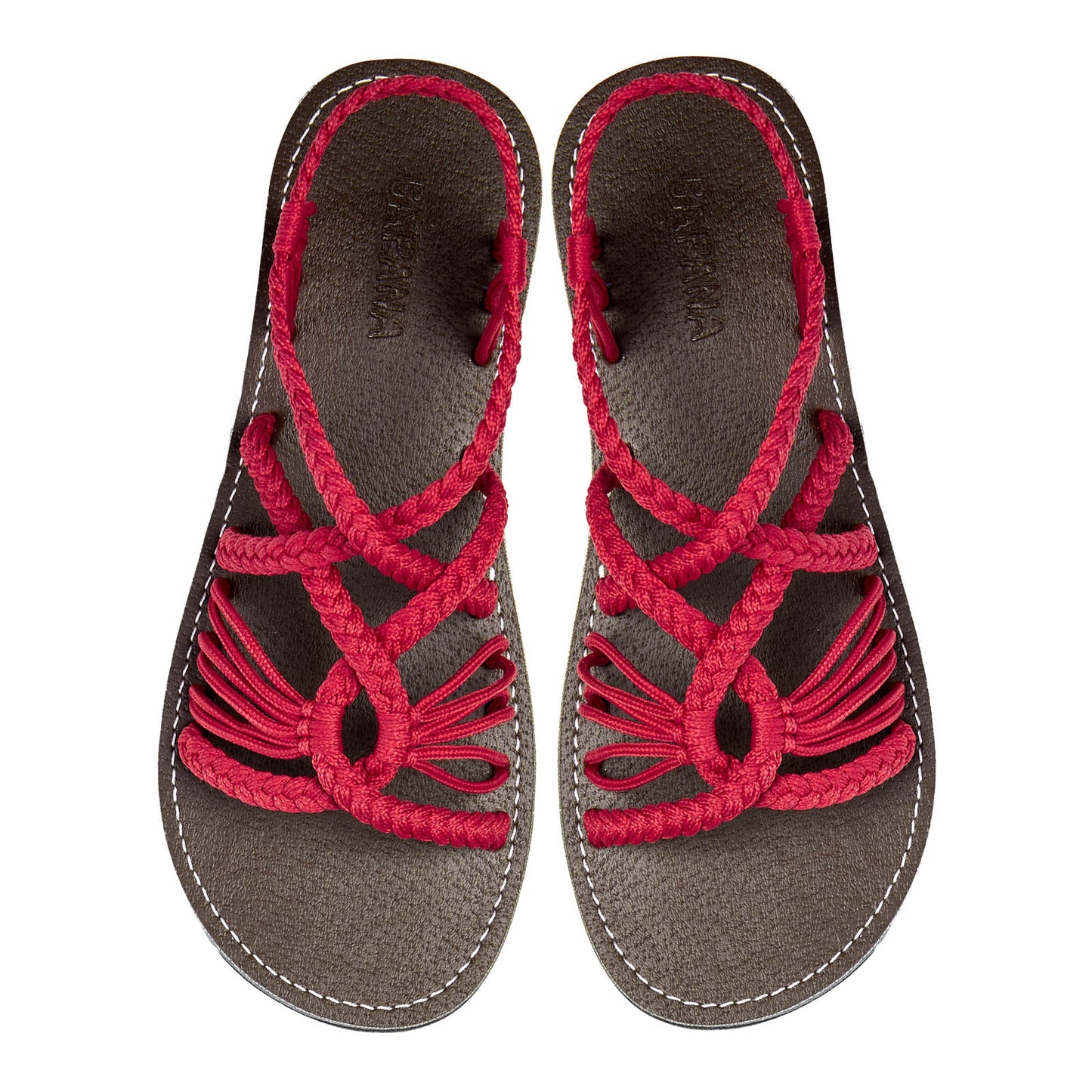 Relax Coral Red Rope Sandals Coral Open toe wider design Flat Handmade sandals for women