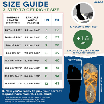 Capana size chart Sand Jeans