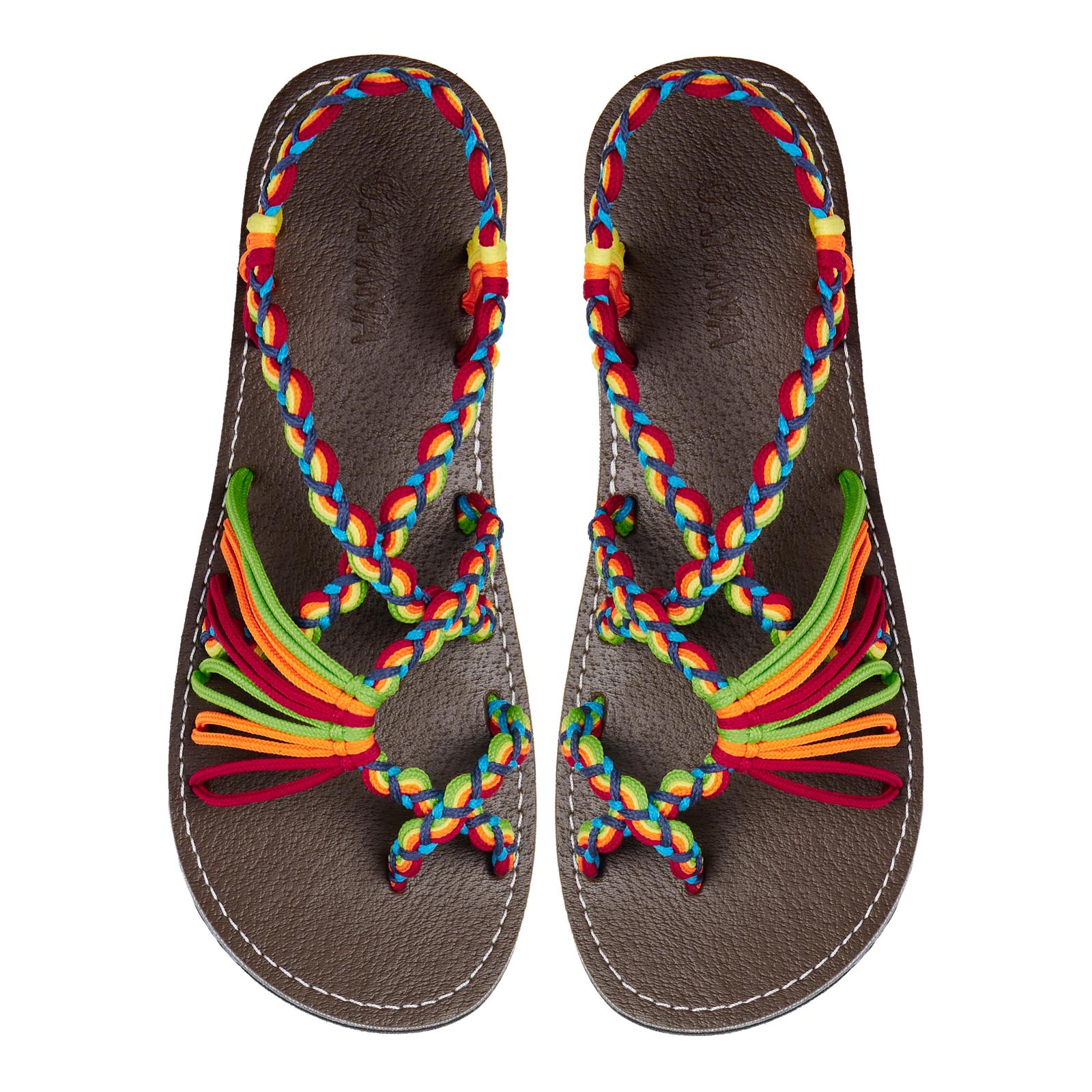 Banyan Festive Rope sandal in rainbow color flat sandal for women