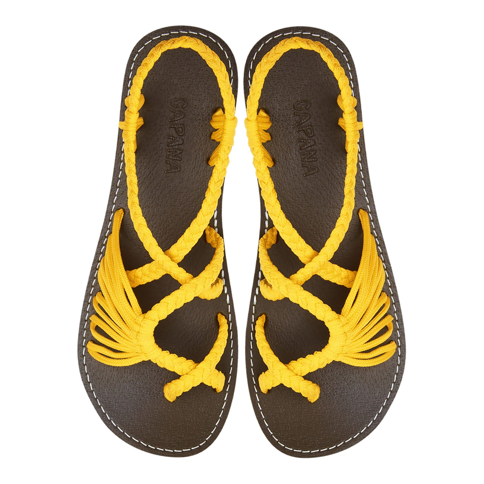 Buy FABBHUE Yellow Synthetic Leather Buckle Women's Party Wear Sandals |  Shoppers Stop