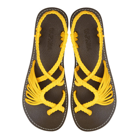 Handwoven Women's Flat Sandals Marigold - Strappy Sandals for Women, Boho Sandals, Walking Sandals Women, Rope Sandals, Beach Sandals for Women, Water Sandals, Braided Flat Sandals for Women