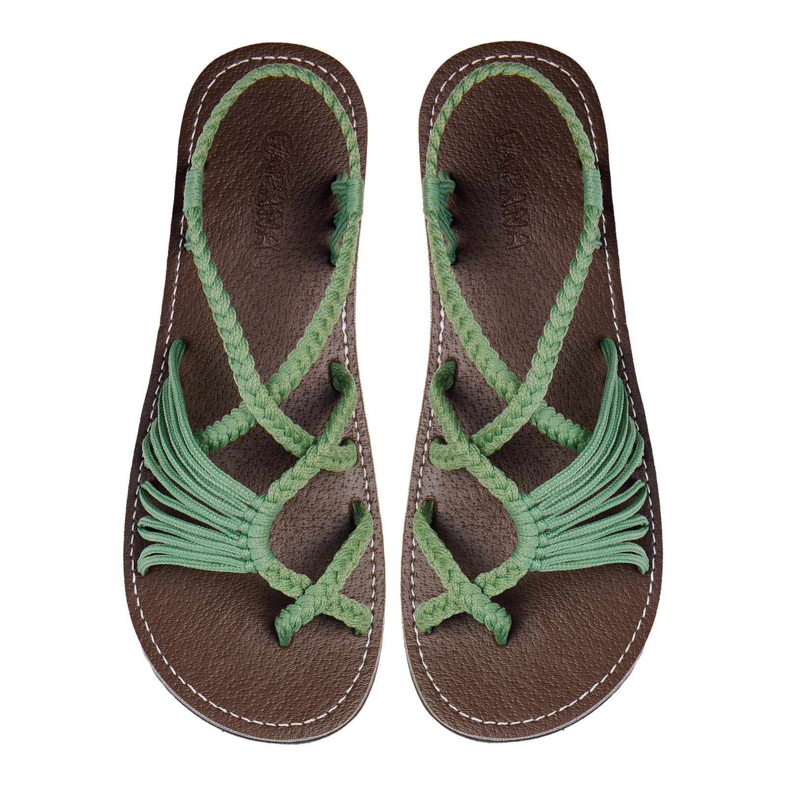 Banyan Green tea Rope Sandals CAPANA - Main Image