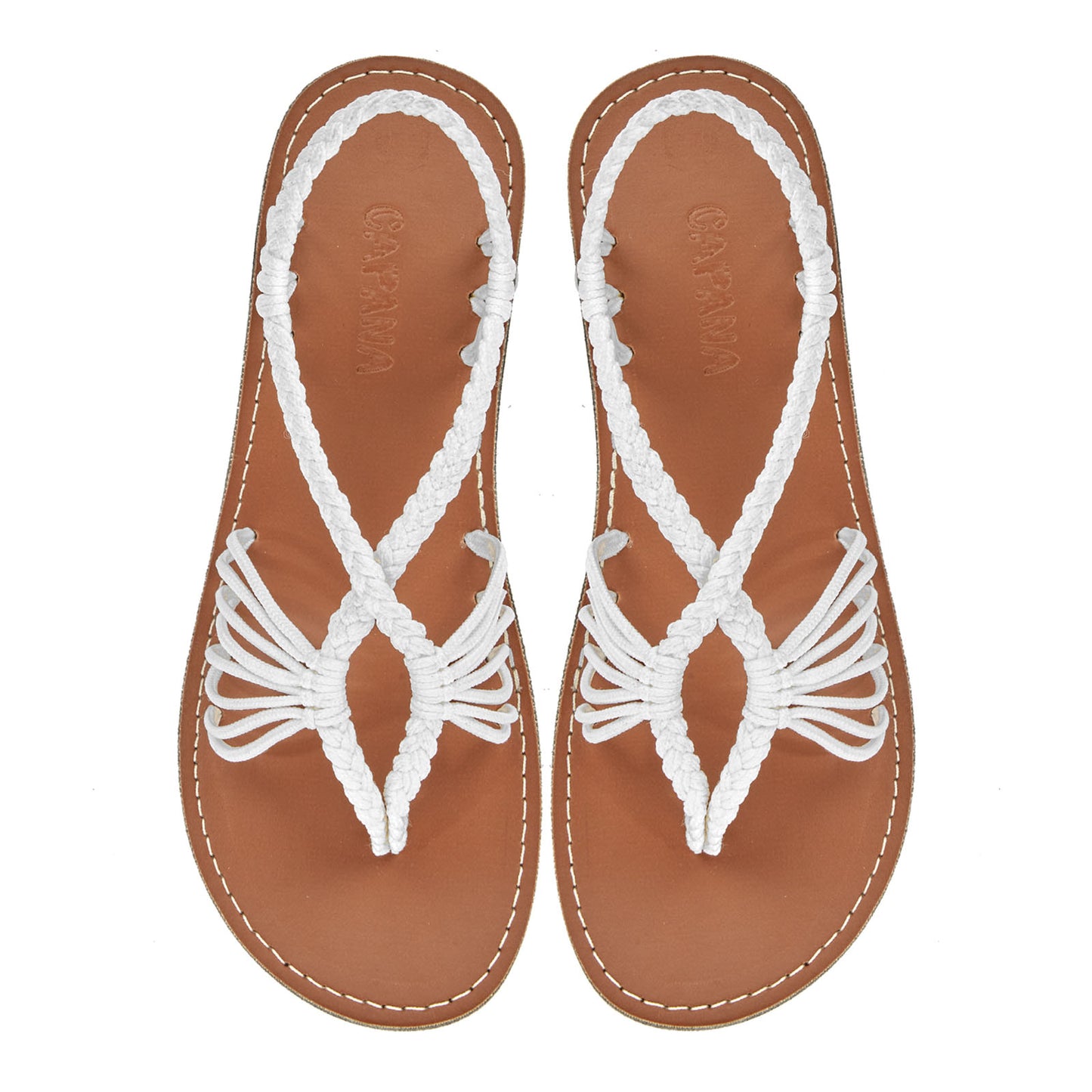 Cocoon White Rope Sandals CAPANA - Main Image