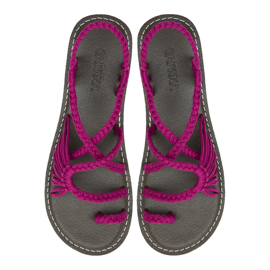 Commune Afican Violet Rope Sandals Purple loop design Flat sandals for women