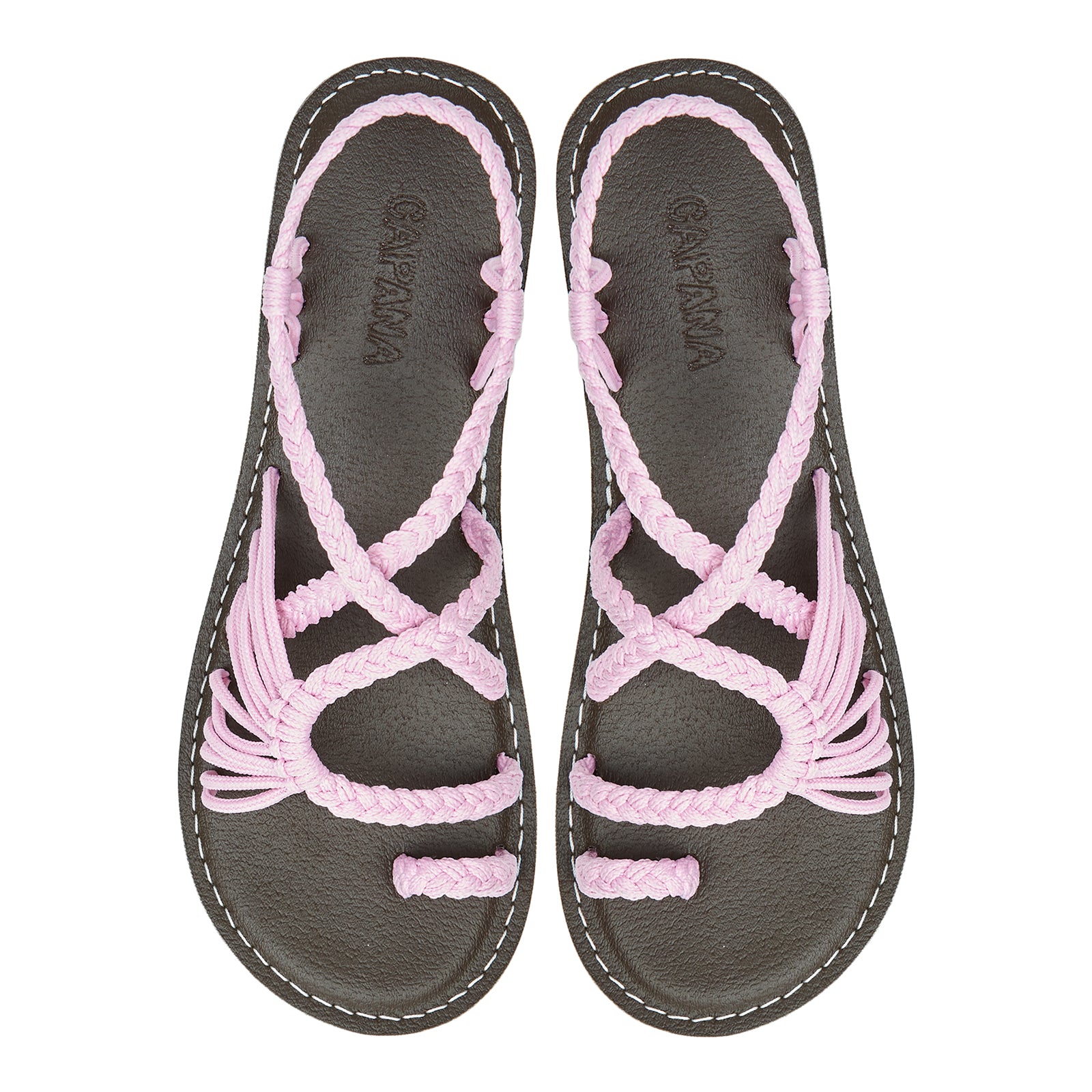 Commune Candy Rope Sandals Pink loop design Flat sandals for women