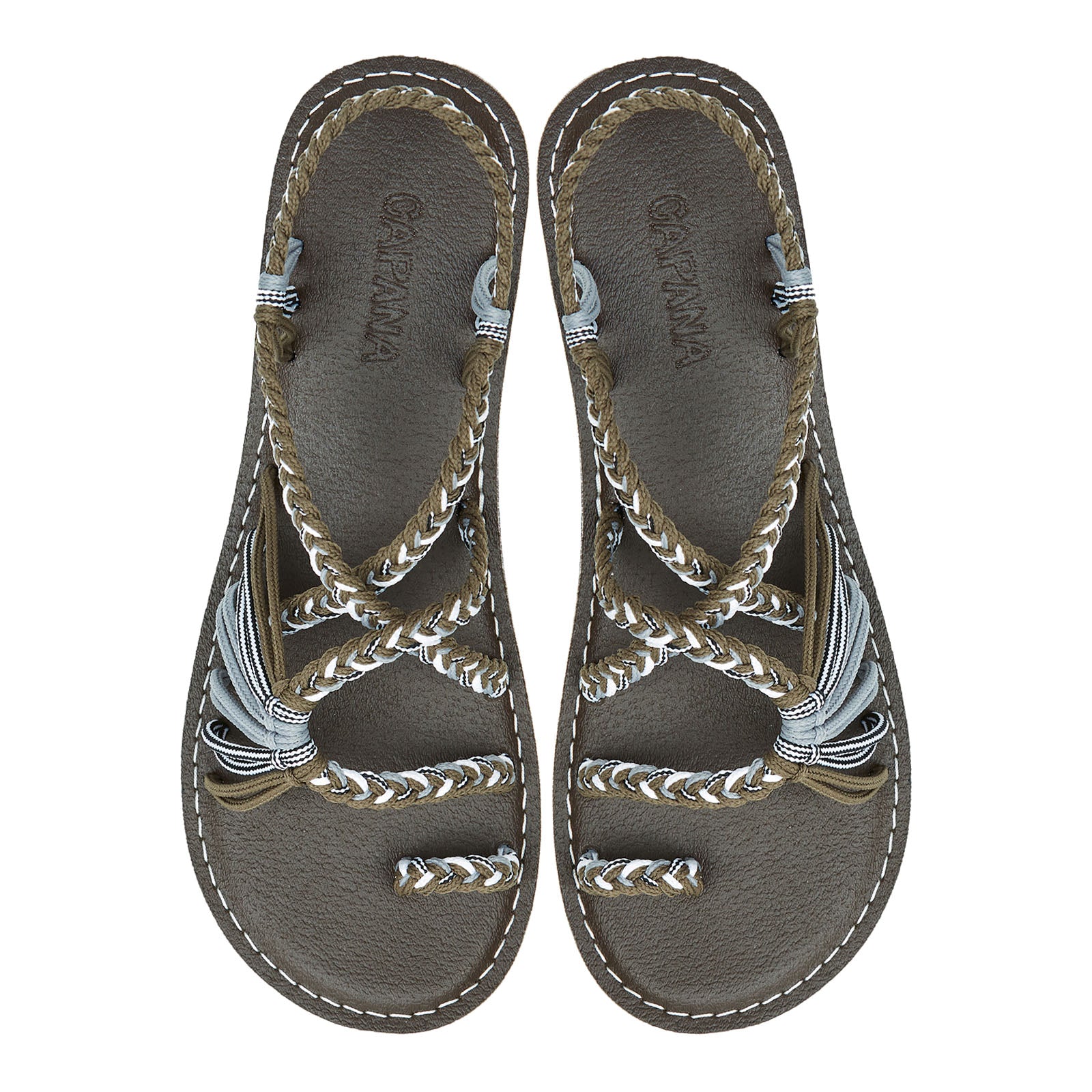 Commune Classic Porpoise Rope Sandals Gray loop design Flat sandals for women