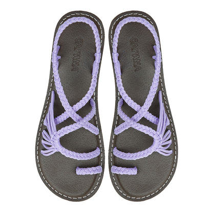 Commune Lavender Rope Sandals Purple loop design Flat sandals for women