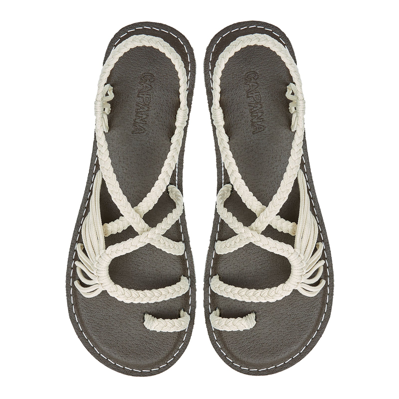 Commune Natural Rope Sandals Linen loop design Flat sandals for women