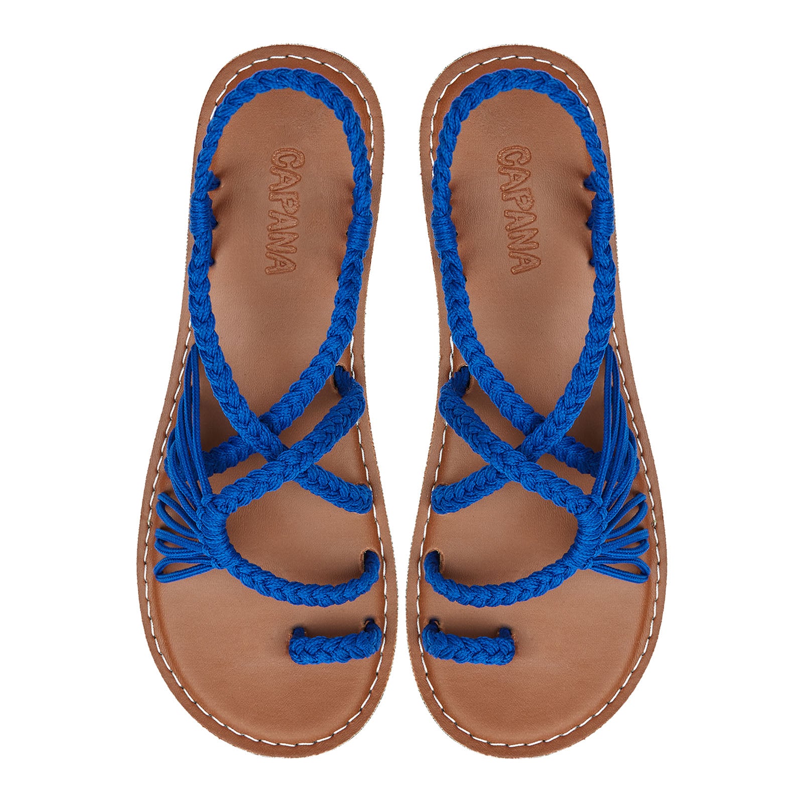 Commune Royal Blue Rope Sandals Navy loop design Flat sandals for women