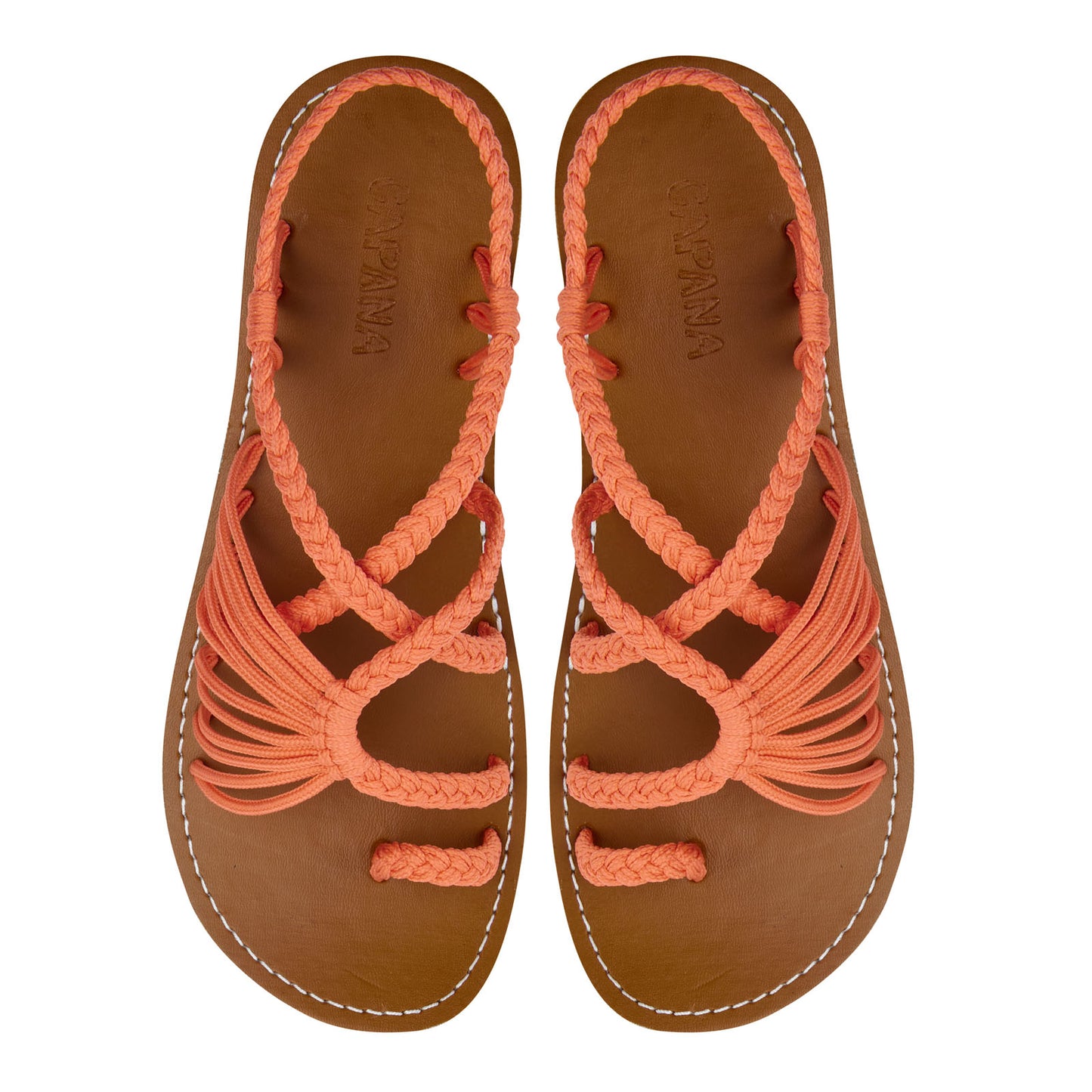 Commune Salmon Rope Sandals Coral loop design Flat sandals for women