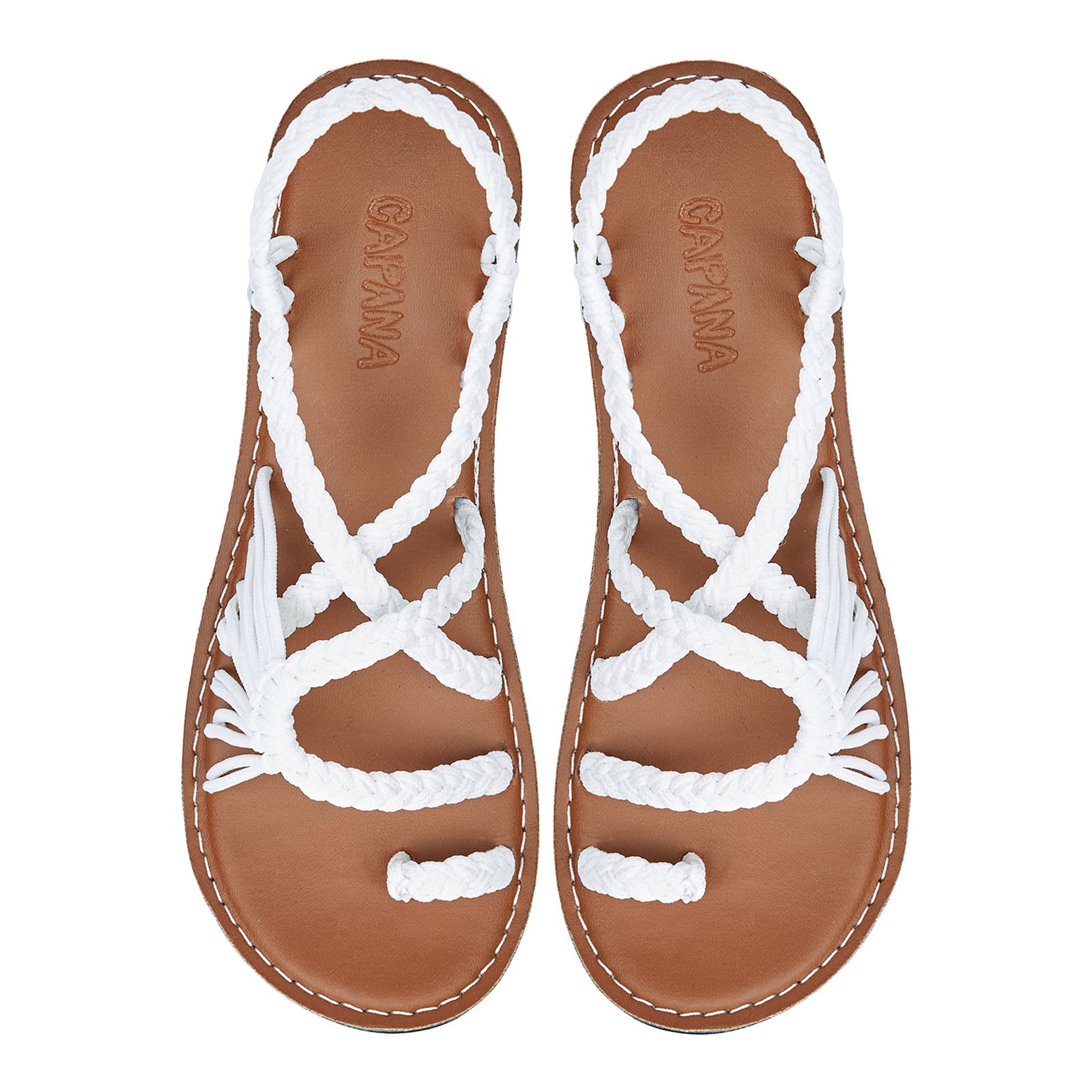 Commune White Rope Sandals CAPANA - Main Image