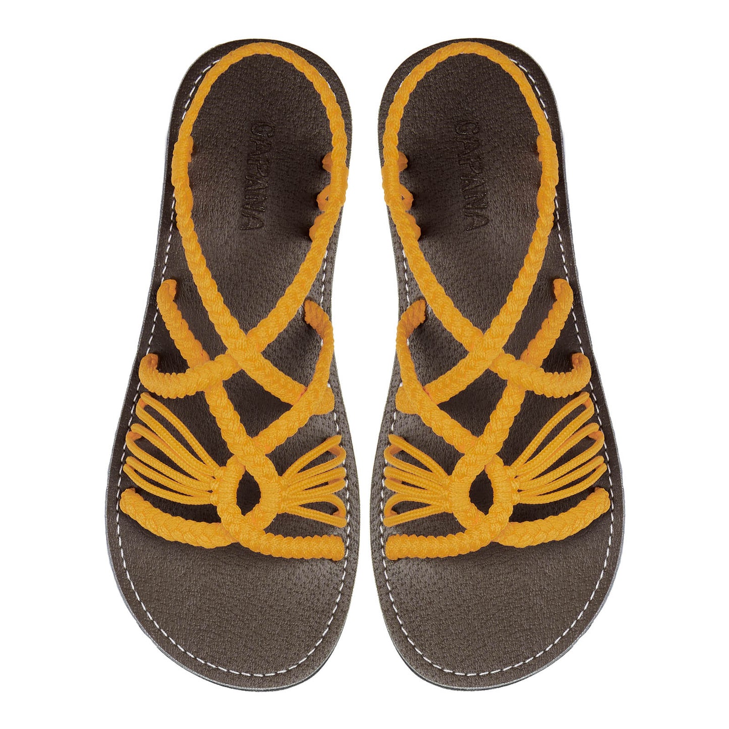 Relax Golden Yellow Rope Sandals Marigold Open toe wider design Flat Handmade sandals for women