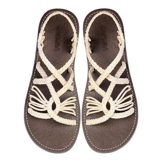 Relax Natural Rope Sandals Linen Open toe wider design Flat Handmade sandals for women