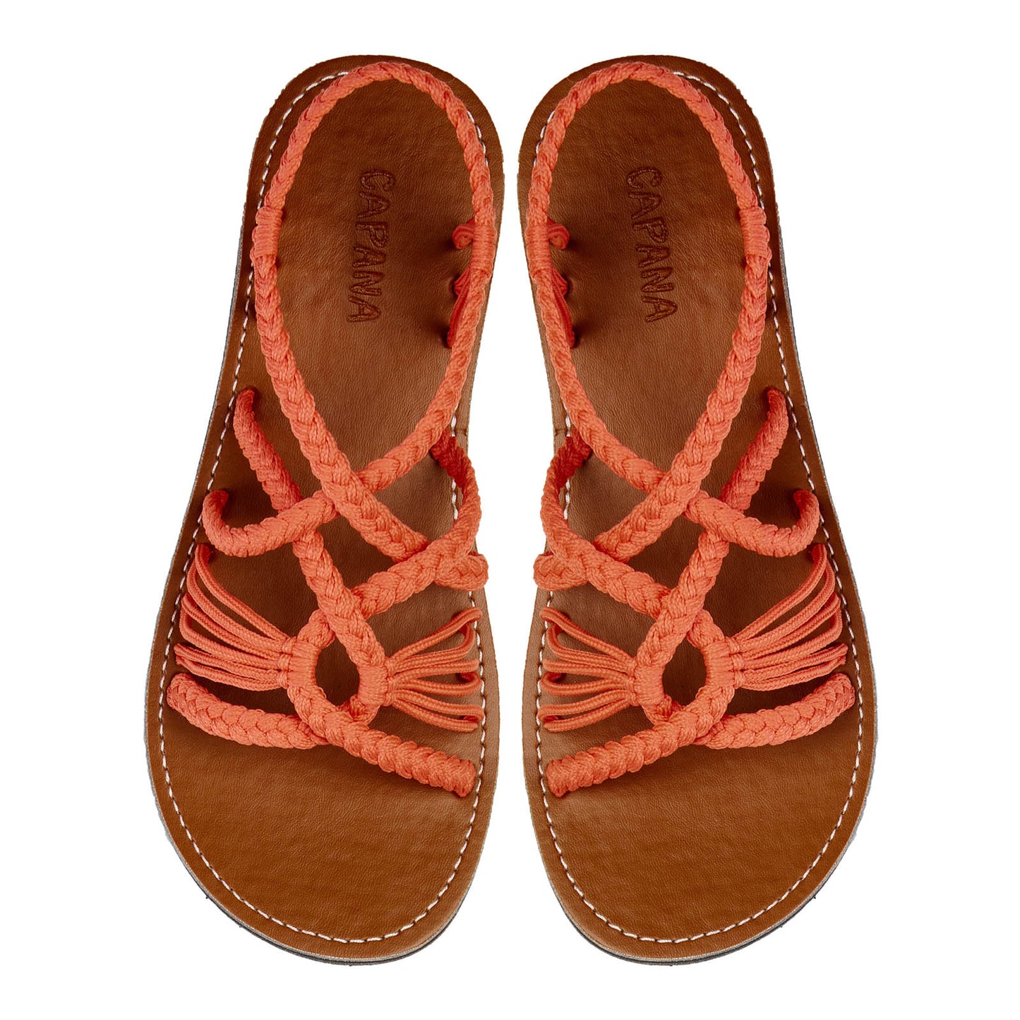 Relax Salmon Rope Sandals Coral Open toe wider design Flat Handmade sandals for women