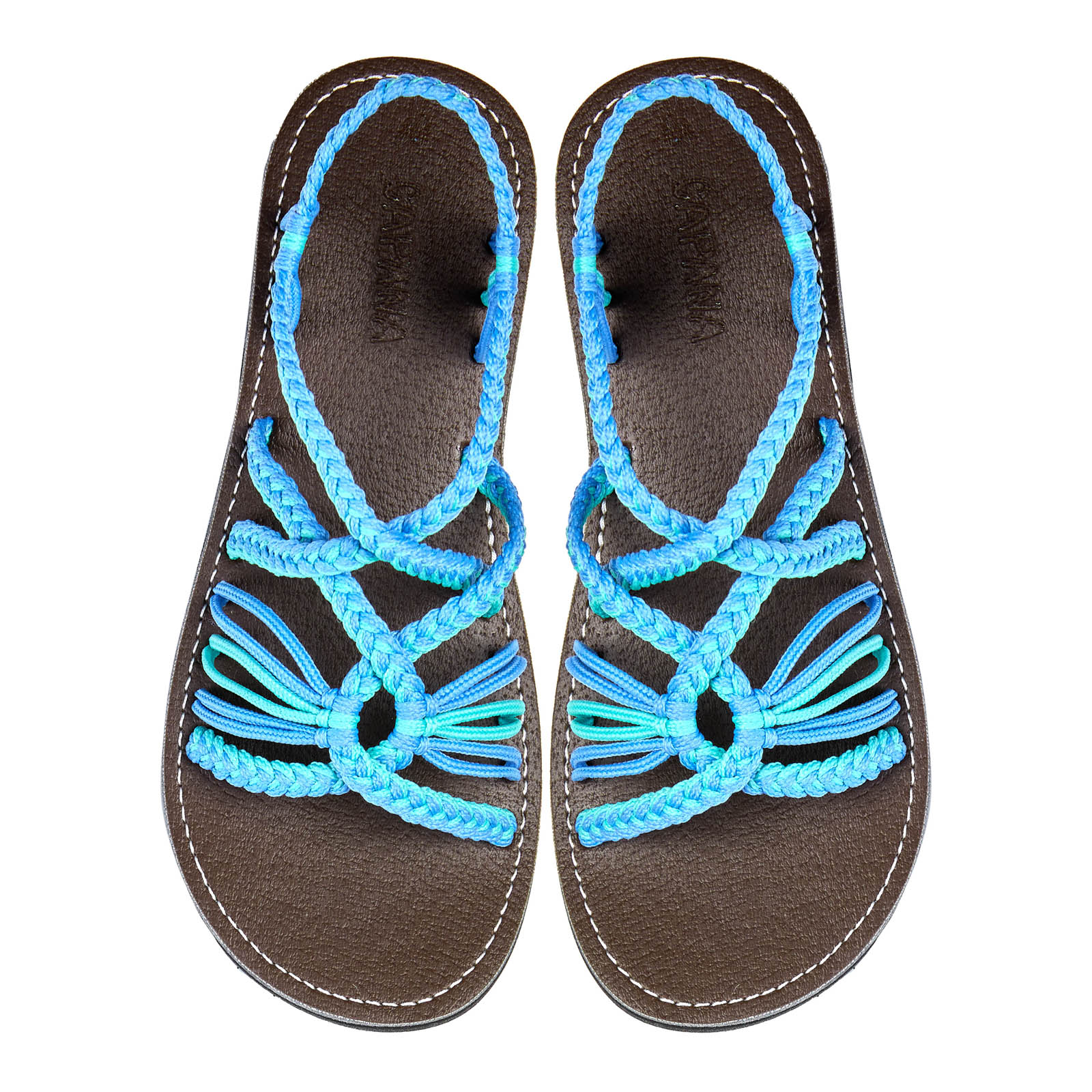 Relax Turquoise Sky Blue Rope Sandals CAPANA - Main Image