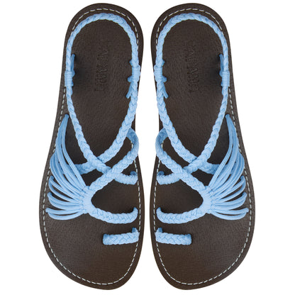 Commune Maya Blue Rope Sandals Sky Blue loop design Flat sandals for women