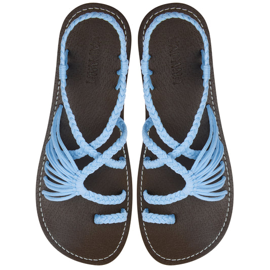Commune Maya Blue Rope Sandals Sky Blue loop design Flat sandals for women